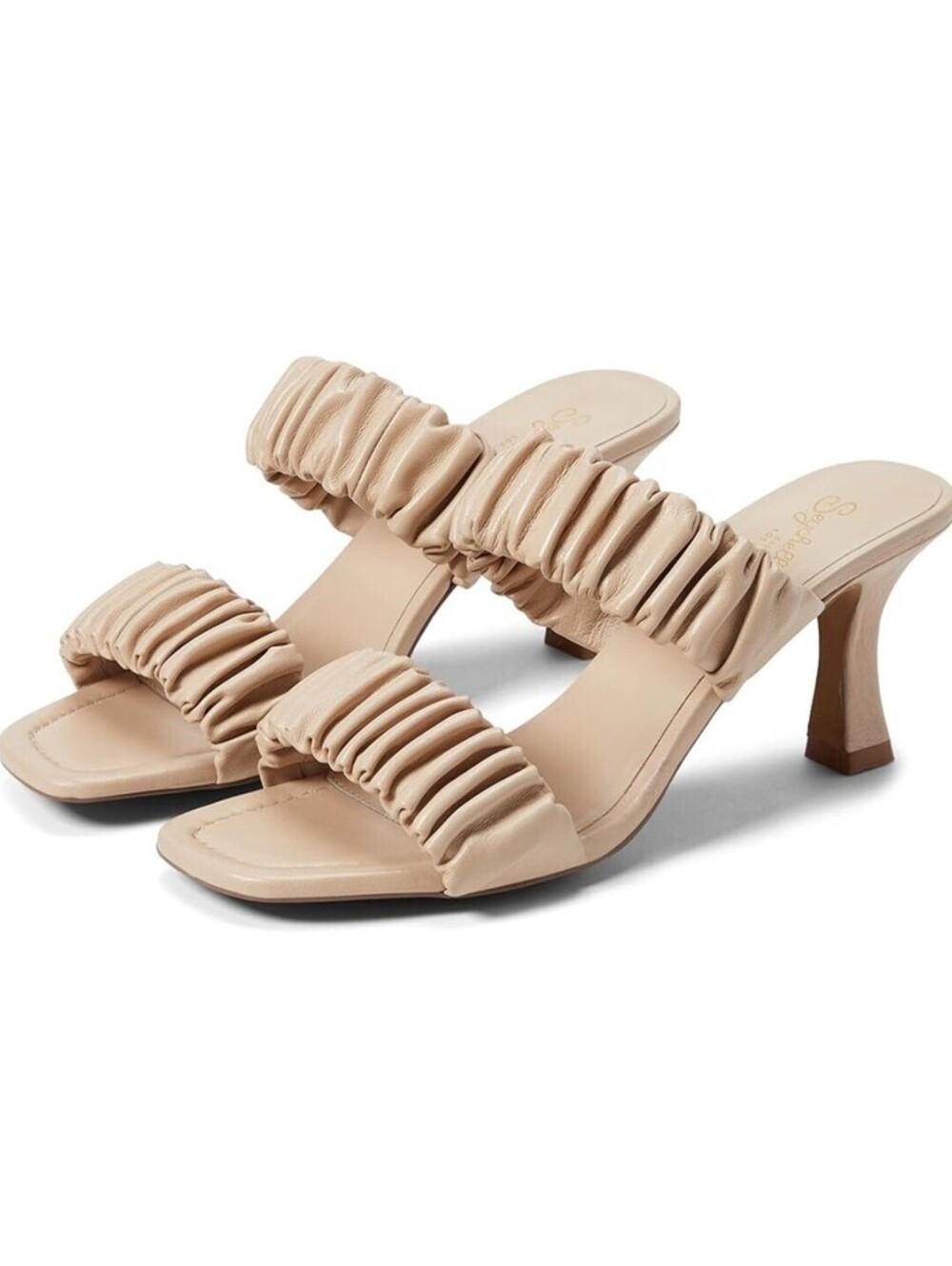 Seychelles IVORY Women's Leeward Ruched Strap Spool 3" Heel US 6 NEW